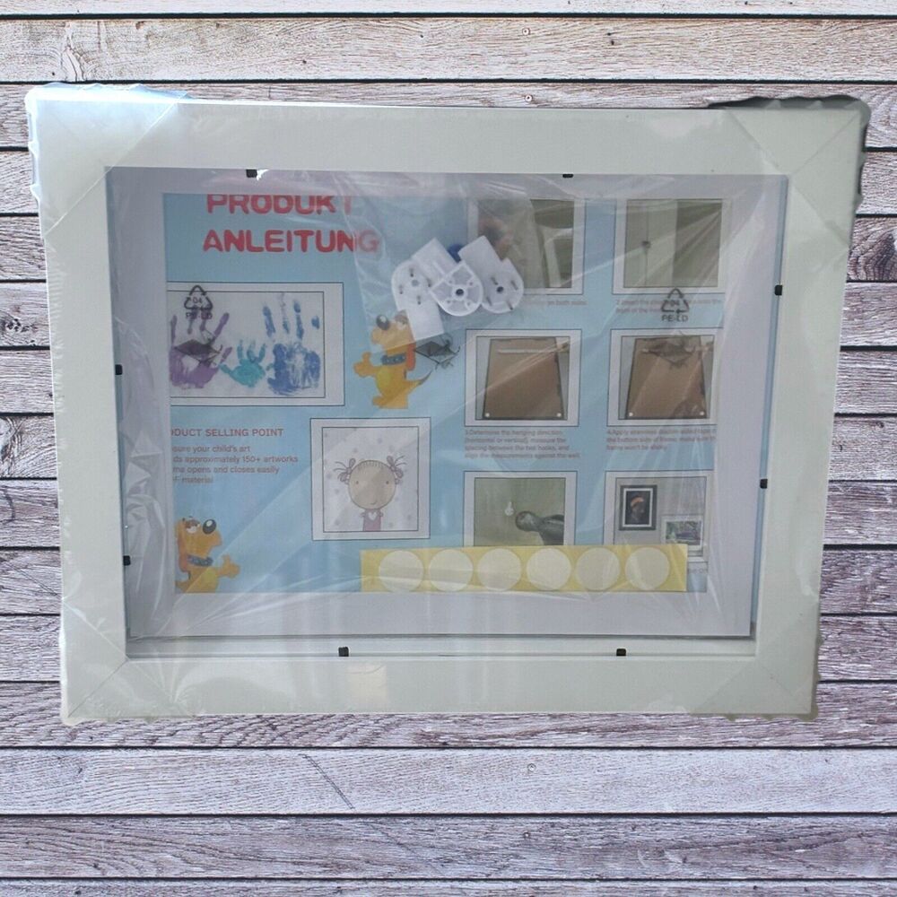 Kids Art Frame Front Opening Changeable Picture Display Projects White